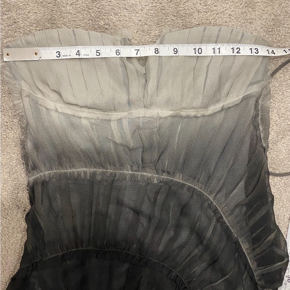 ❌SOLD❌ Alberta Ferretti Anthracite Ombre Chiffon Dress Sz S - Picture 12 of 13